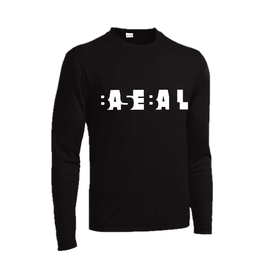 Change Up | Men's Long Sleeve Athletic Baseball Performance T-Shirt | 100% Polyester