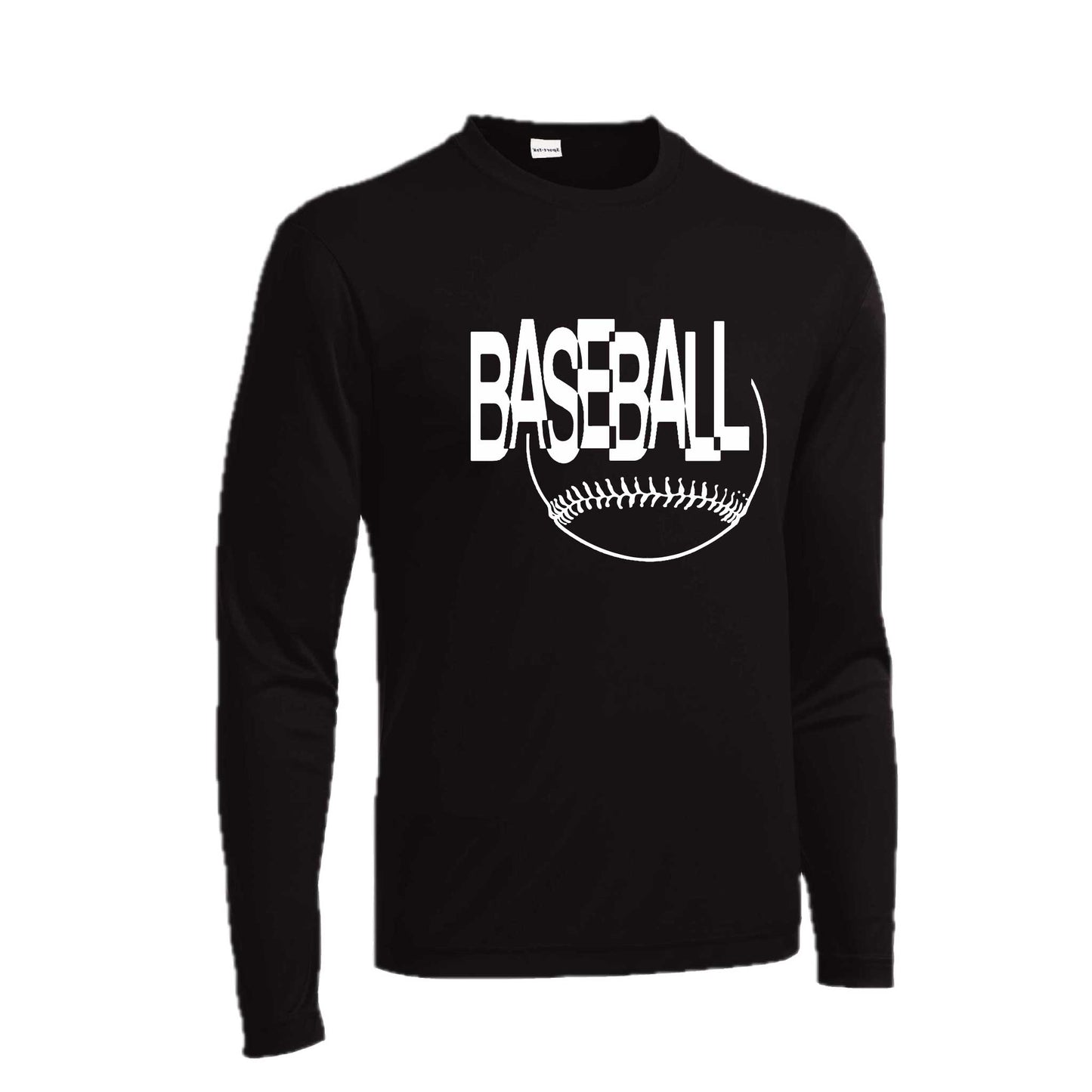 Clean Up | Men's Long Sleeve Athletic Baseball Performance T-Shirt | 100% Polyester