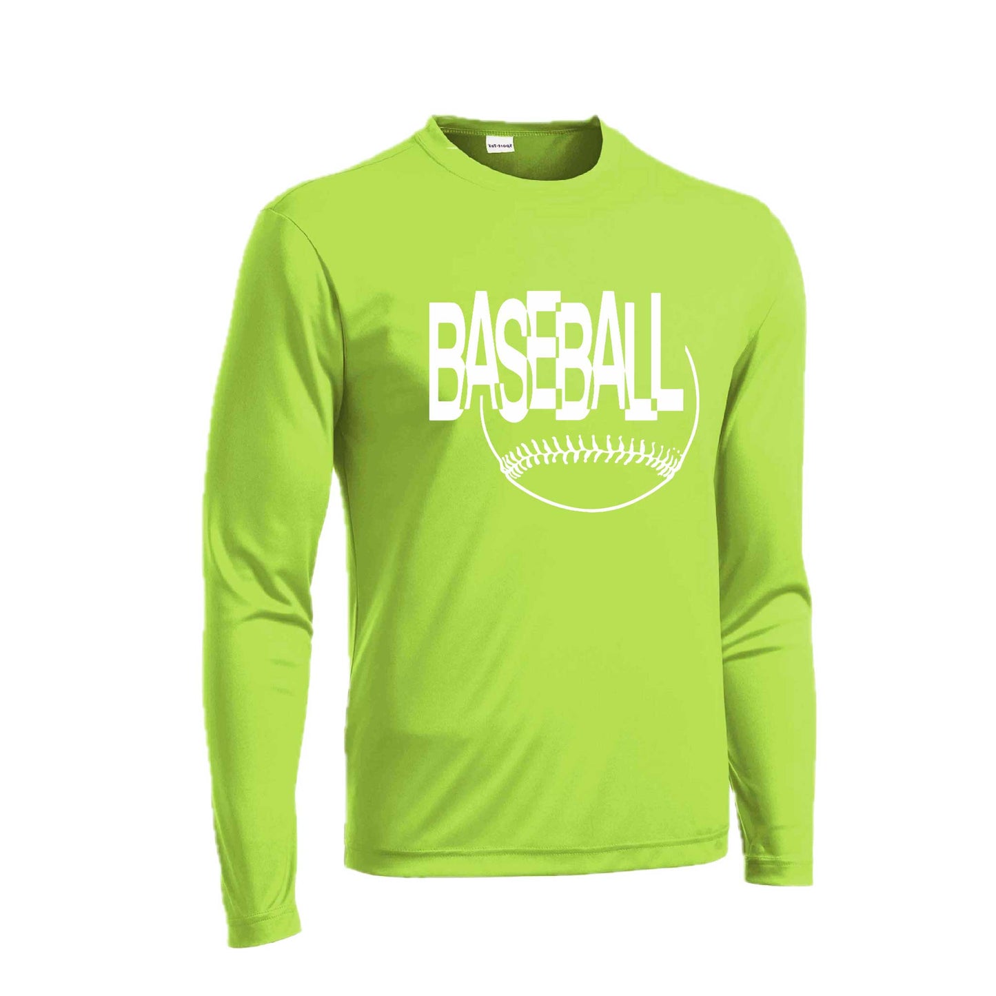 Clean Up | Men's Long Sleeve Athletic Baseball Performance T-Shirt | 100% Polyester