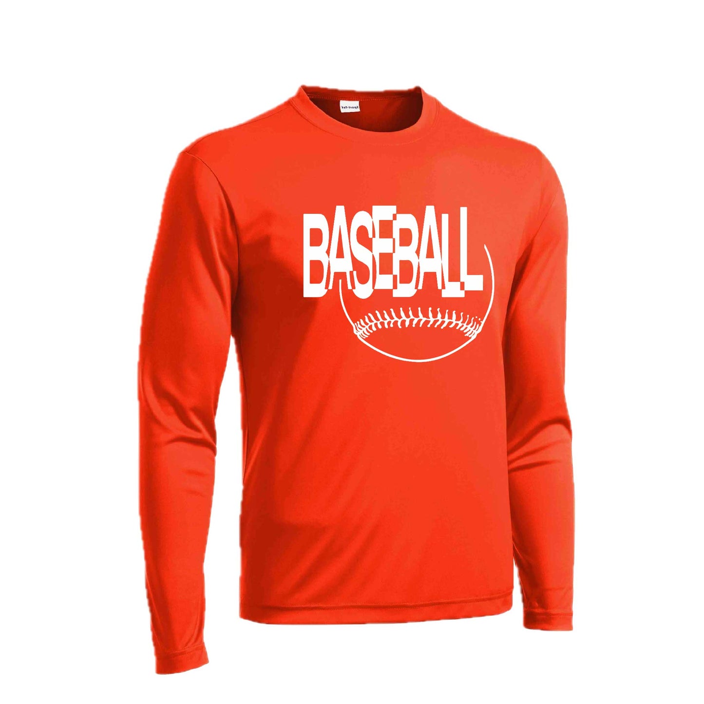 Clean Up | Men's Long Sleeve Athletic Baseball Performance T-Shirt | 100% Polyester