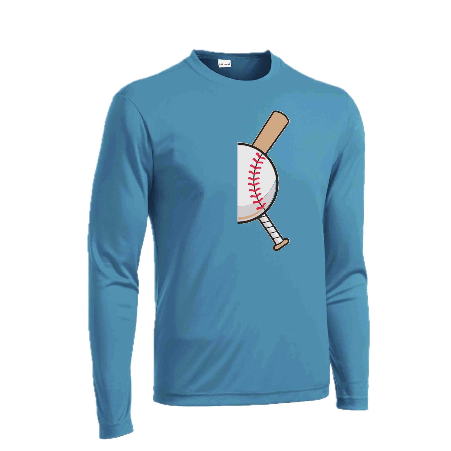 Curveball | Men's Long Sleeve Athletic Baseball Performance T-Shirt | 100% Polyester