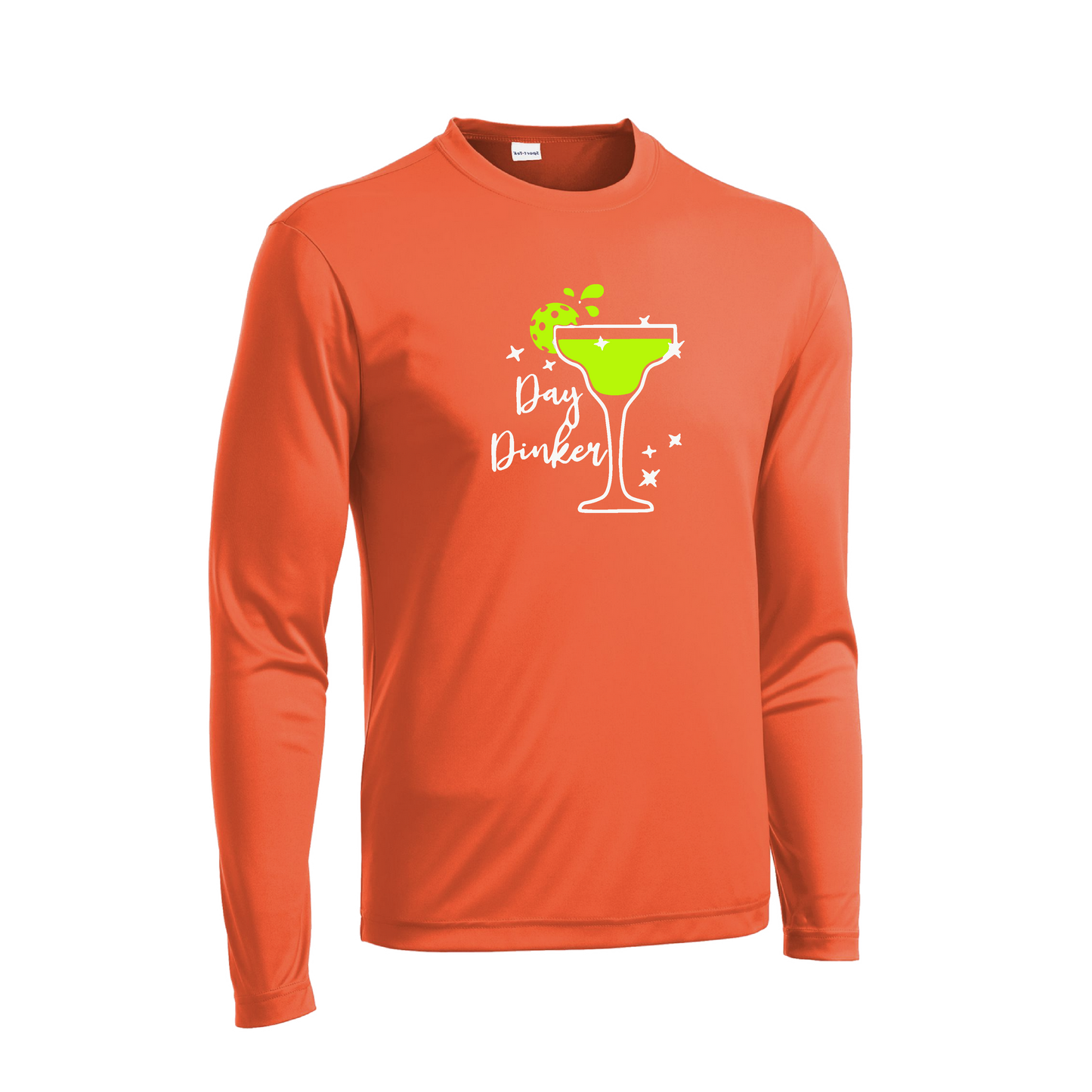 Day Dinker Pickleball Lime | Men's Long Sleeve Athletic Shirt | 100% Polyester