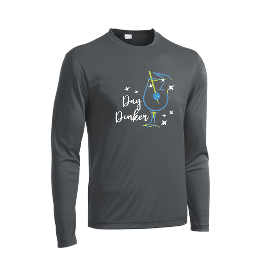 Day Dinker Pickleball Olive | Men's Long Sleeve Athletic Shirt | 100% Polyester