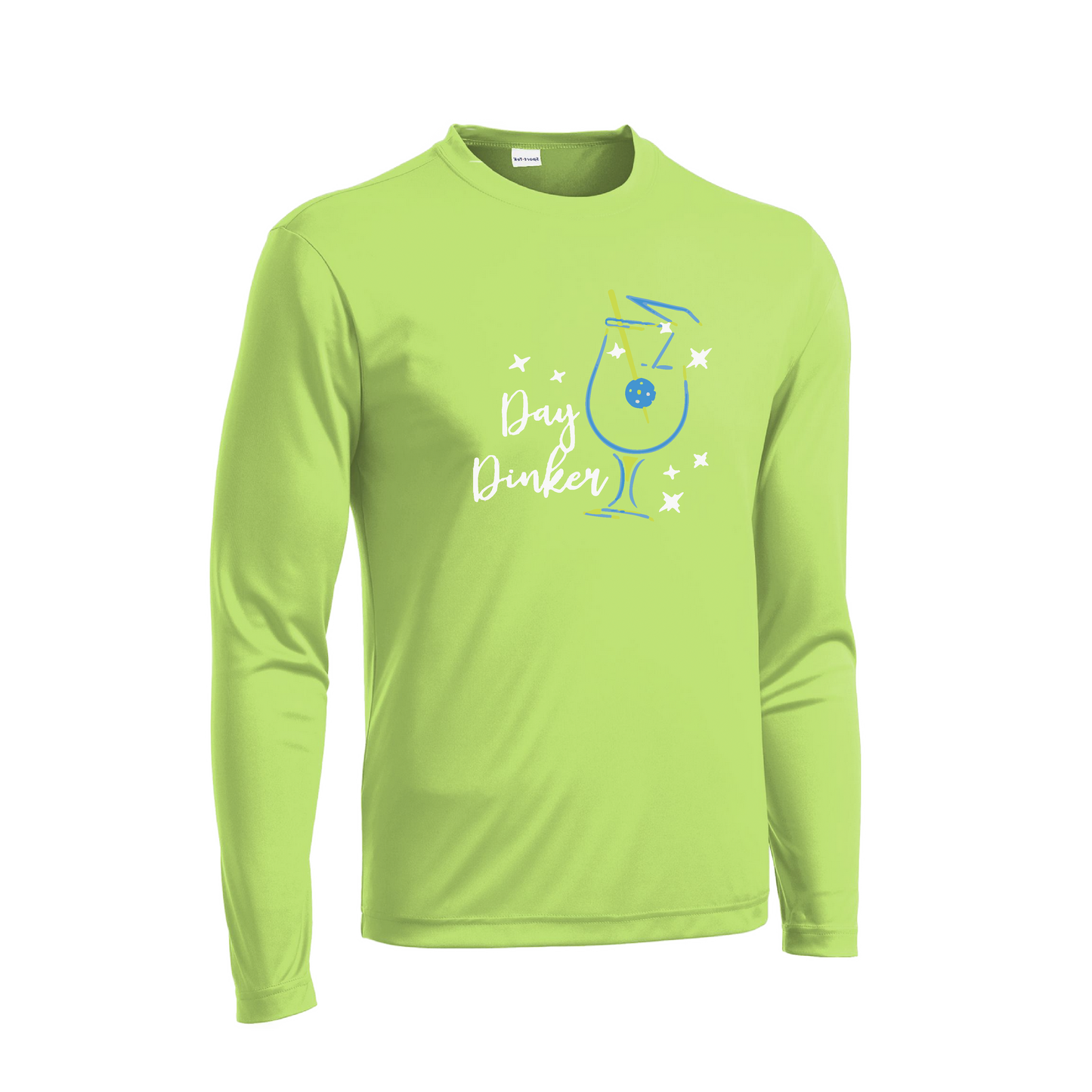 Day Dinker Pickleball Olive | Men's Long Sleeve Athletic Shirt | 100% Polyester