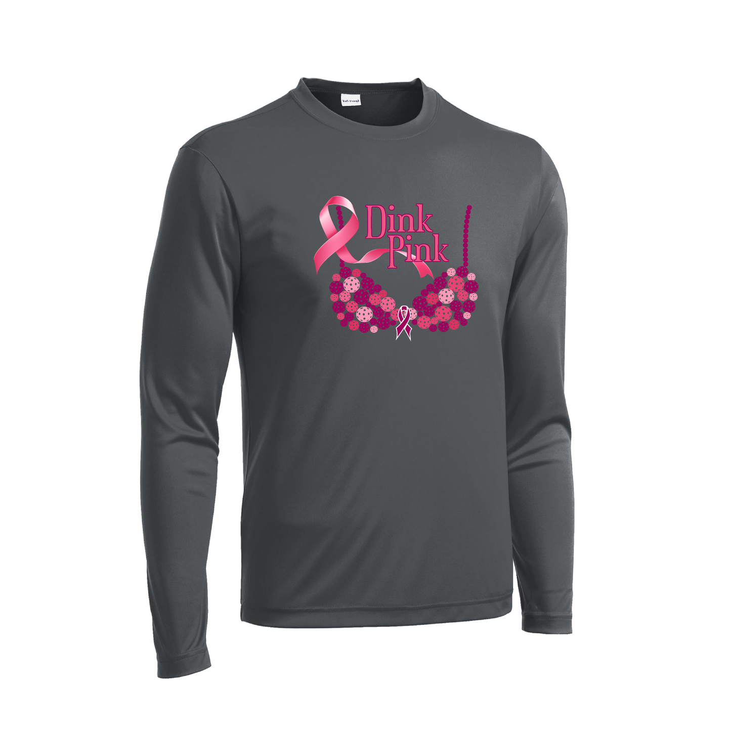 Dink Pink | Men's Long Sleeve Athletic Shirt | 100% Polyester