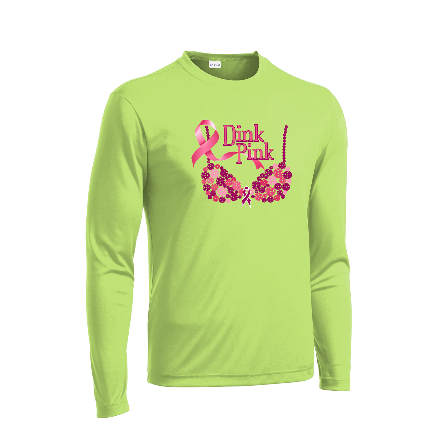 Dink Pink | Men's Long Sleeve Athletic Shirt | 100% Polyester