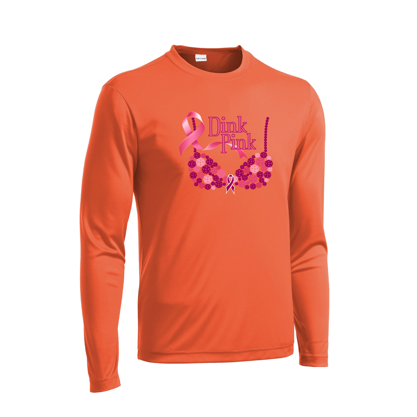 Dink Pink | Men's Long Sleeve Athletic Shirt | 100% Polyester