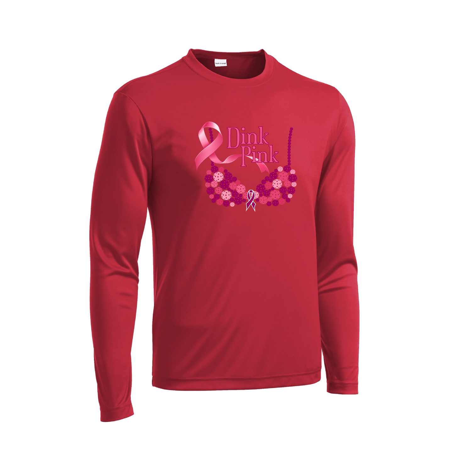 Dink Pink | Men's Long Sleeve Athletic Shirt | 100% Polyester