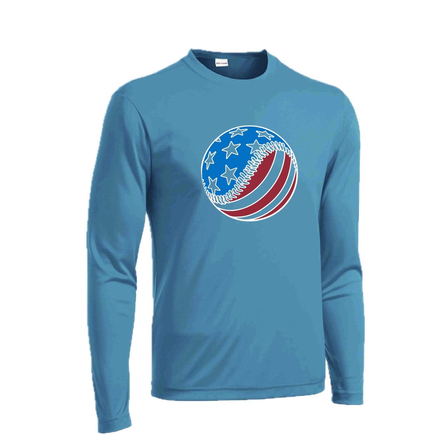 Fastball | Men's Long Sleeve Athletic Baseball Performance T-Shirt | 100% Polyester