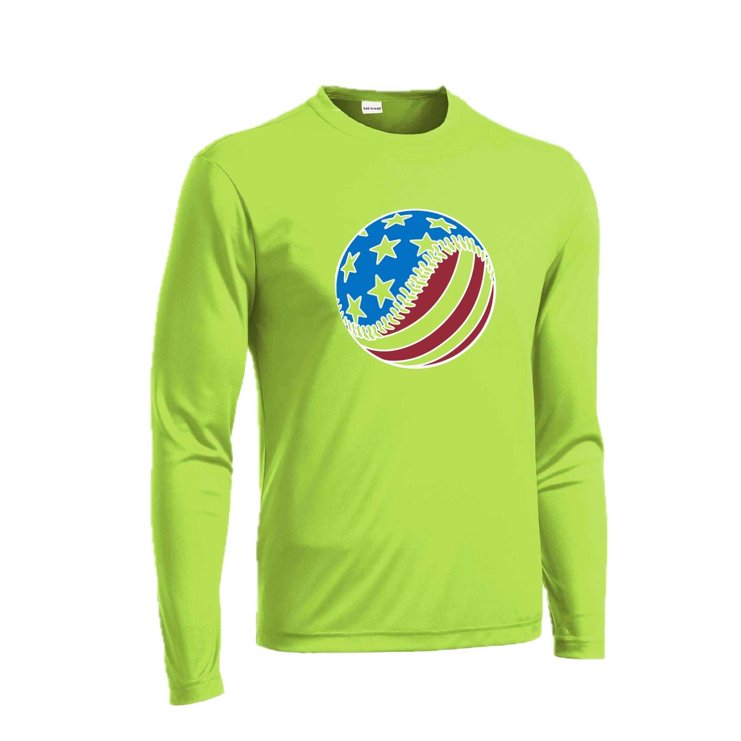Fastball | Men's Long Sleeve Athletic Baseball Performance T-Shirt | 100% Polyester