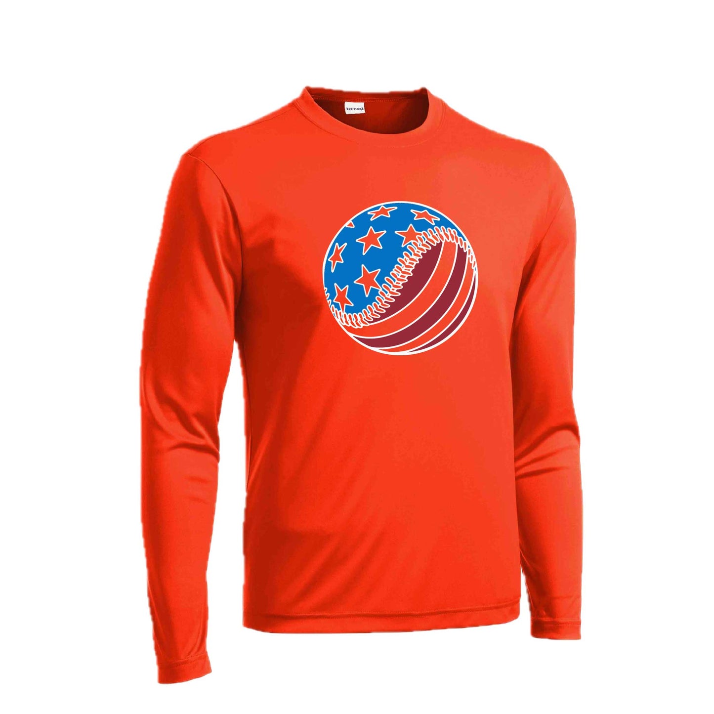 Fastball | Men's Long Sleeve Athletic Baseball Performance T-Shirt | 100% Polyester