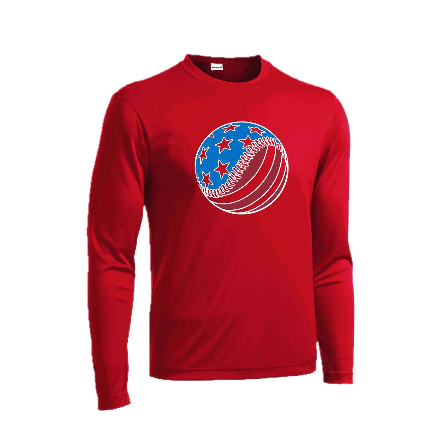 Fastball | Men's Long Sleeve Athletic Baseball Performance T-Shirt | 100% Polyester