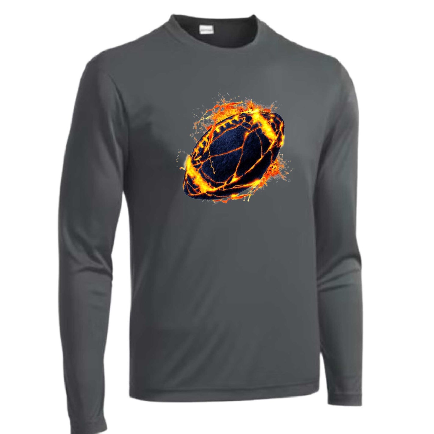 Fire Football | Men's Long Sleeve Football Shirt | 100% Polyester