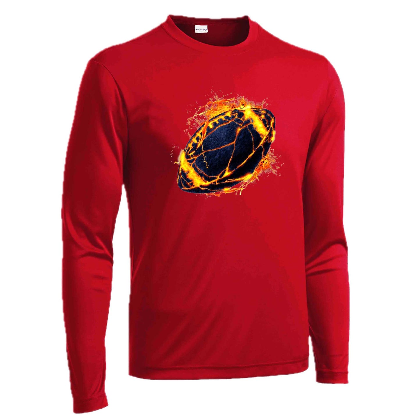 Fire Football | Men's Long Sleeve Football Shirt | 100% Polyester