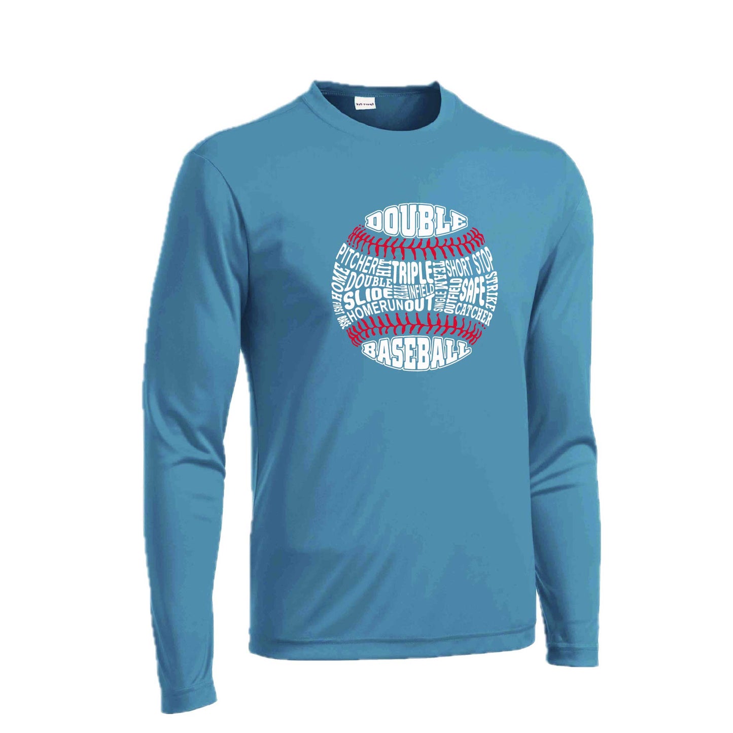 Grand Slam | Men's Long Sleeve Athletic Baseball Performance T-Shirt | 100% Polyester