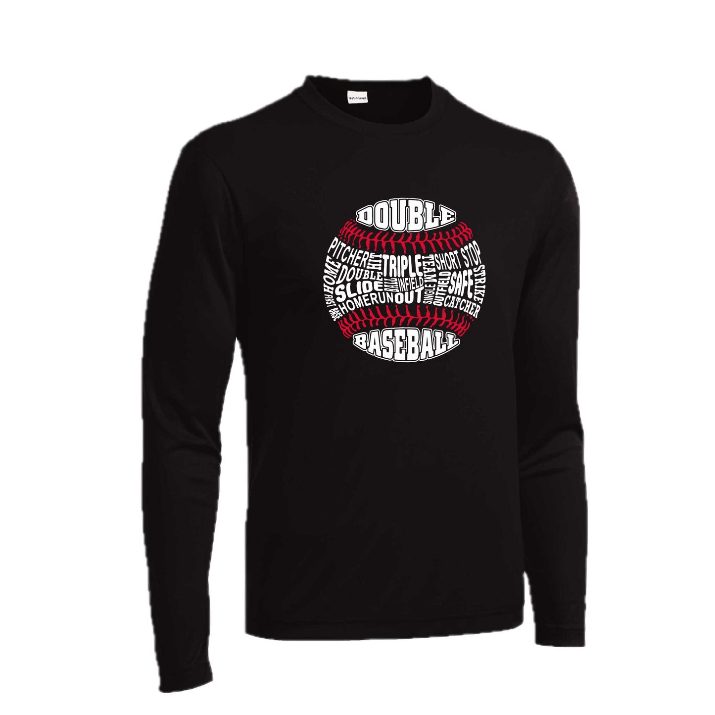 Grand Slam | Men's Long Sleeve Athletic Baseball Performance T-Shirt | 100% Polyester
