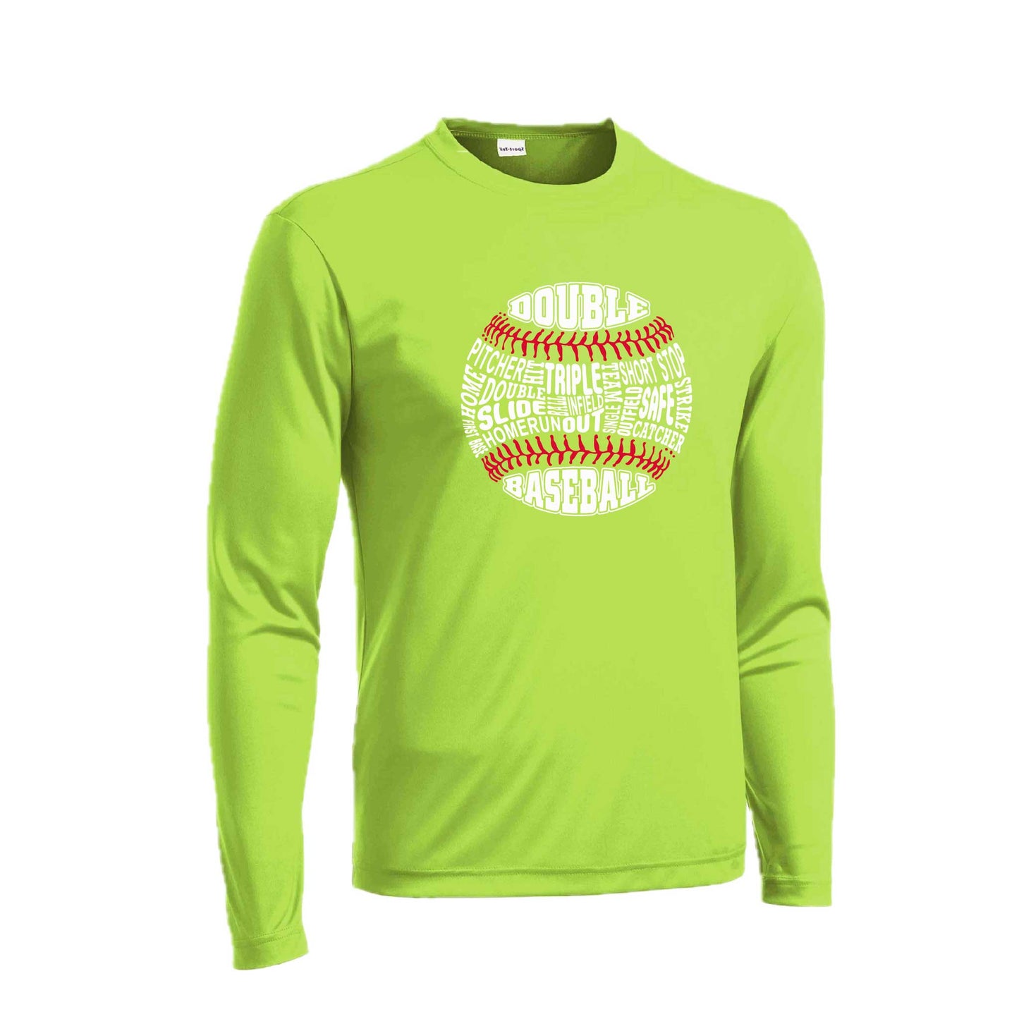 Grand Slam | Men's Long Sleeve Athletic Baseball Performance T-Shirt | 100% Polyester