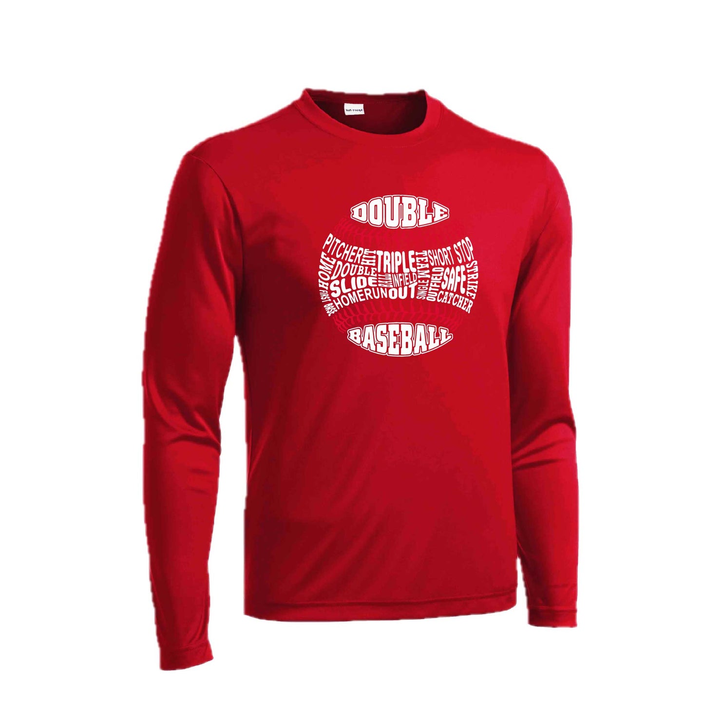 Grand Slam | Men's Long Sleeve Athletic Baseball Performance T-Shirt | 100% Polyester