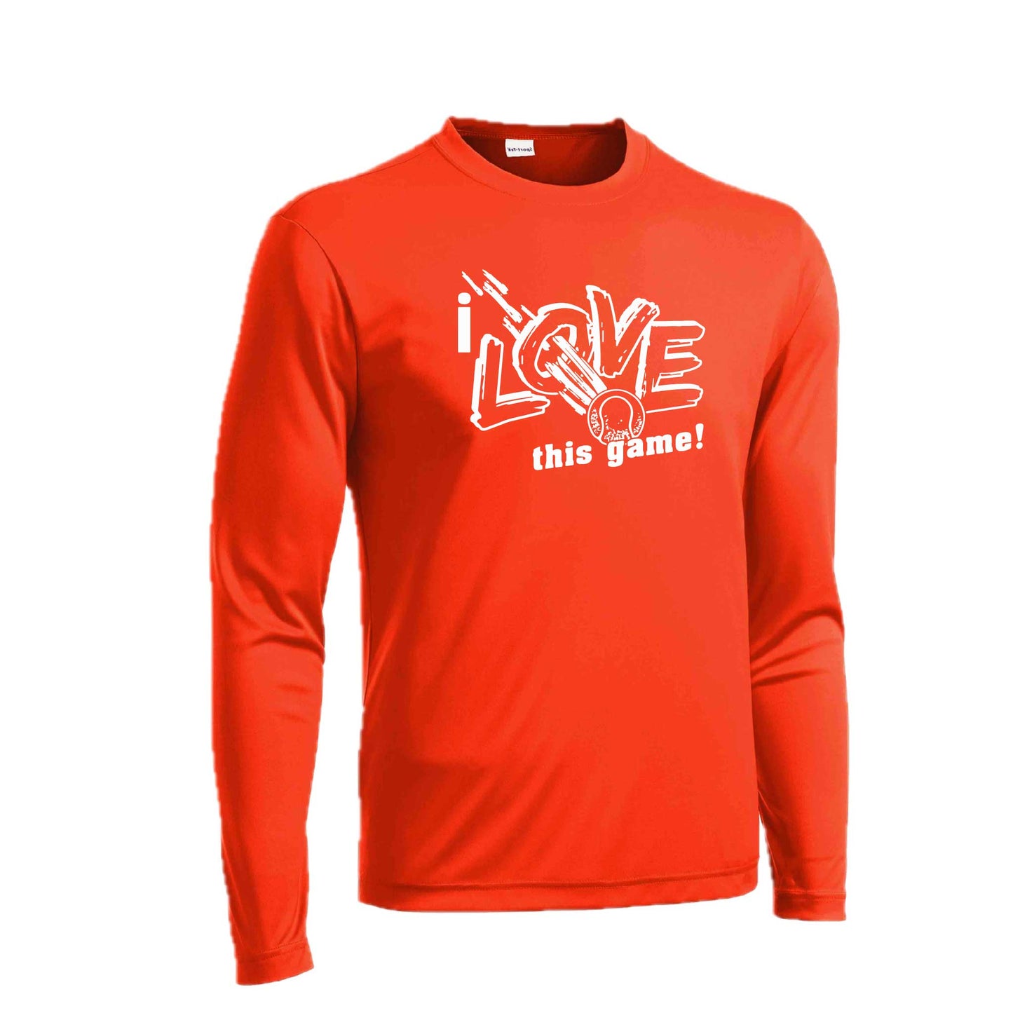 I Love This Game | Men's Long Sleeve Athletic Tennis Performance T-Shirt | 100% Polyester