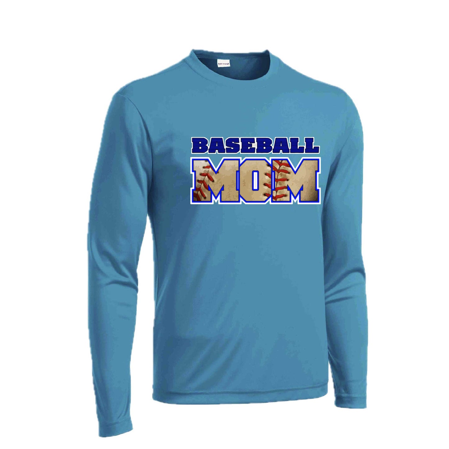 Baseball Mom | Men's Long Sleeve Athletic Baseball Performance T-Shirt | 100% Polyester