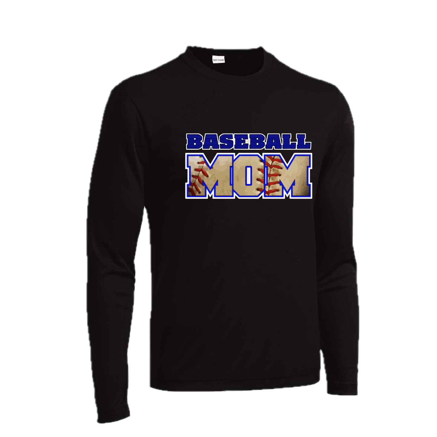 Baseball Mom | Men's Long Sleeve Athletic Baseball Performance T-Shirt | 100% Polyester