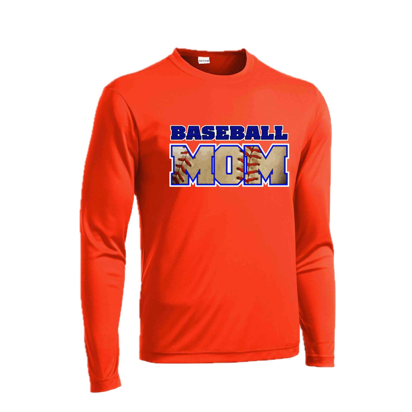 Baseball Mom | Men's Long Sleeve Athletic Baseball Performance T-Shirt | 100% Polyester