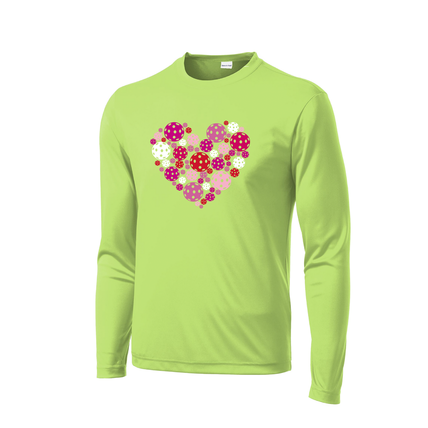 This Men's Long-Sleeved Pickleball Shirt is lightweight and roomy, designed to enable high levels of mobility and breathability. Featuring moisture-wicking fabric and PosiCharge technology for vivid, lasting color, plus set-in sleeves and a removable tag for optimum comfort.