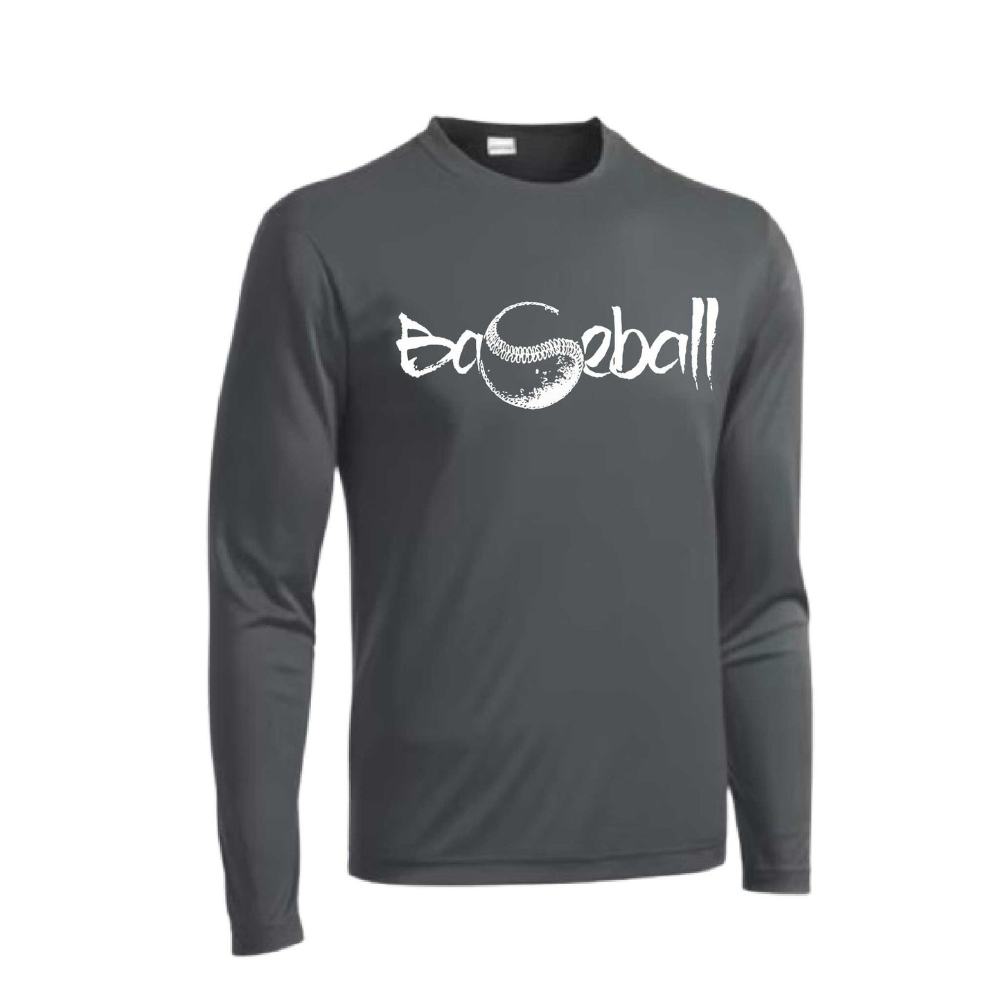 Pitch Perfect | Men's Long Sleeve Athletic Baseball Performance T-Shirt | 100% Polyester