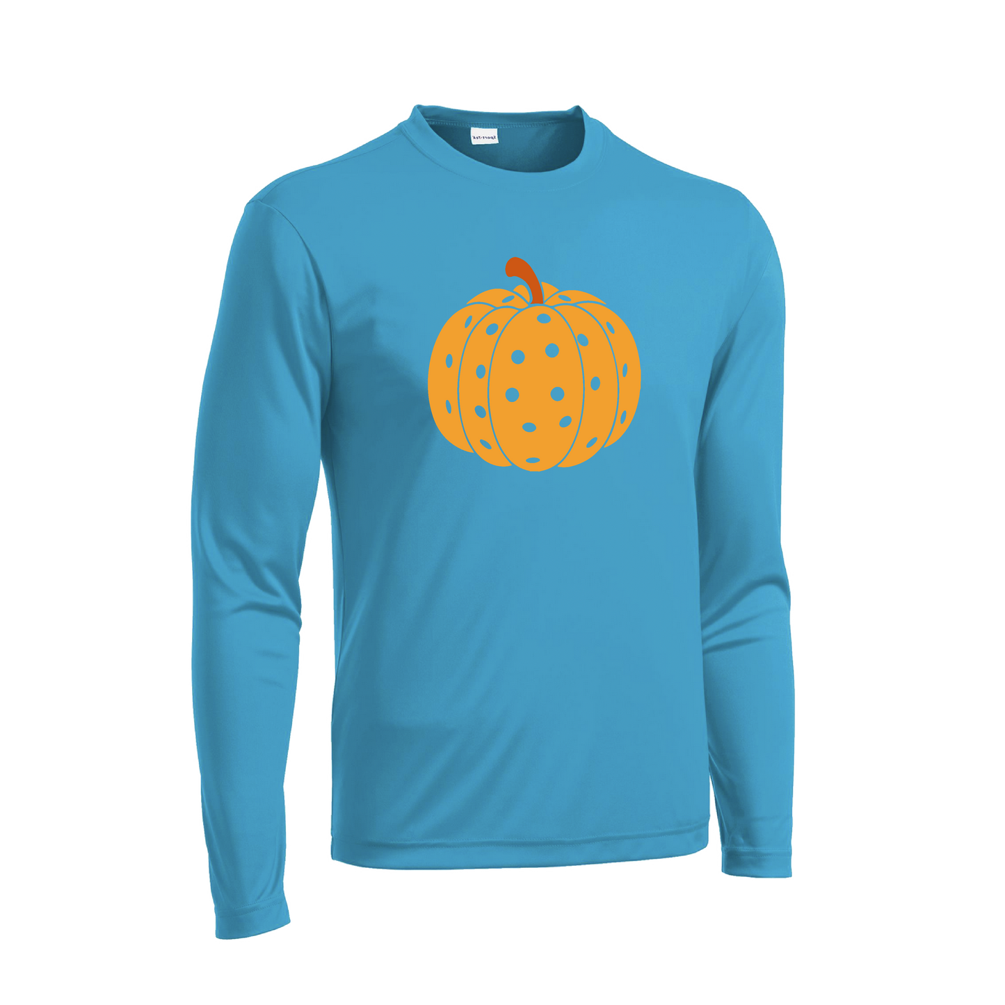 Pumpkin Pickleball  | Men's Long Sleeve Athletic Shirt | 100% Polyester