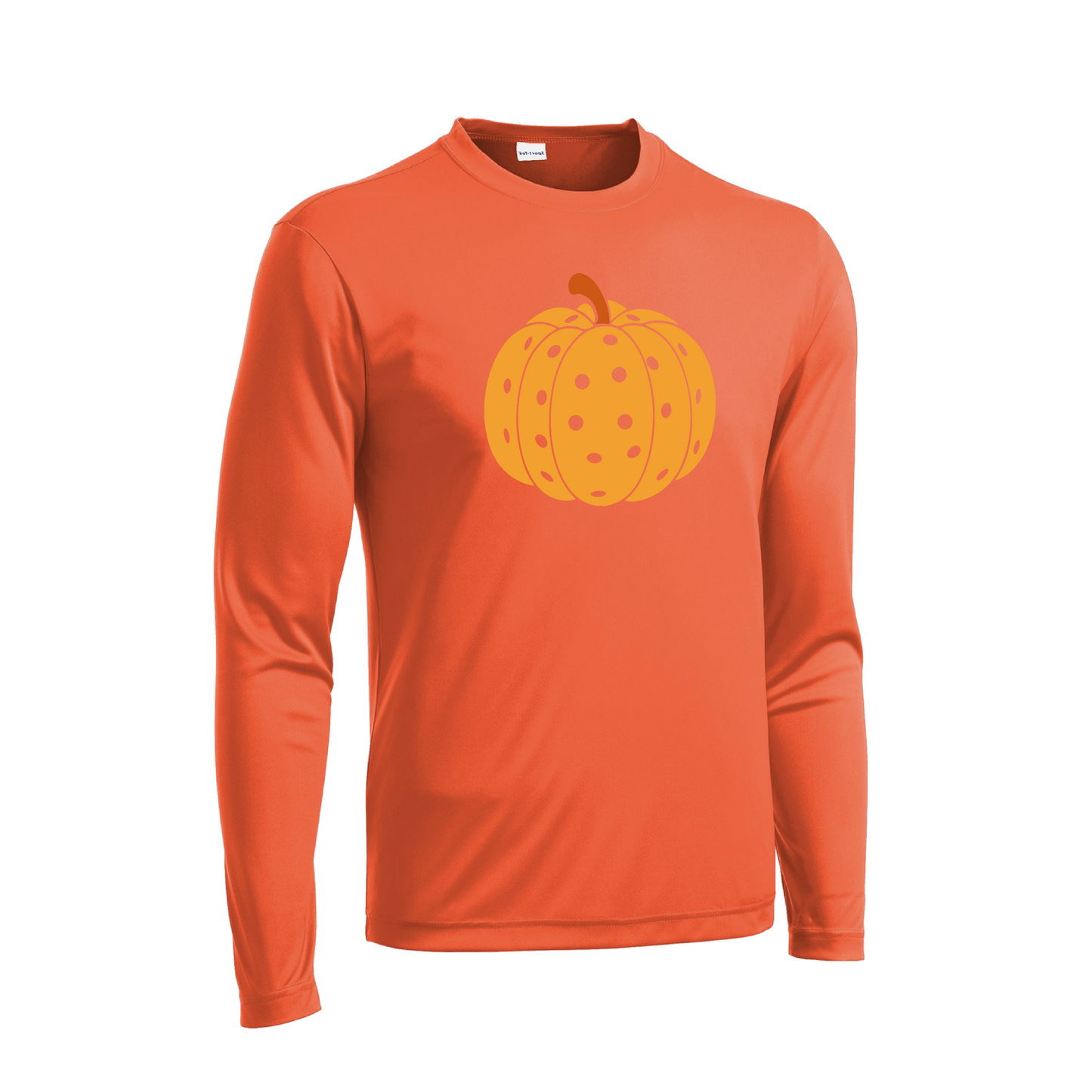 Pumpkin Pickleball  | Men's Long Sleeve Athletic Shirt | 100% Polyester