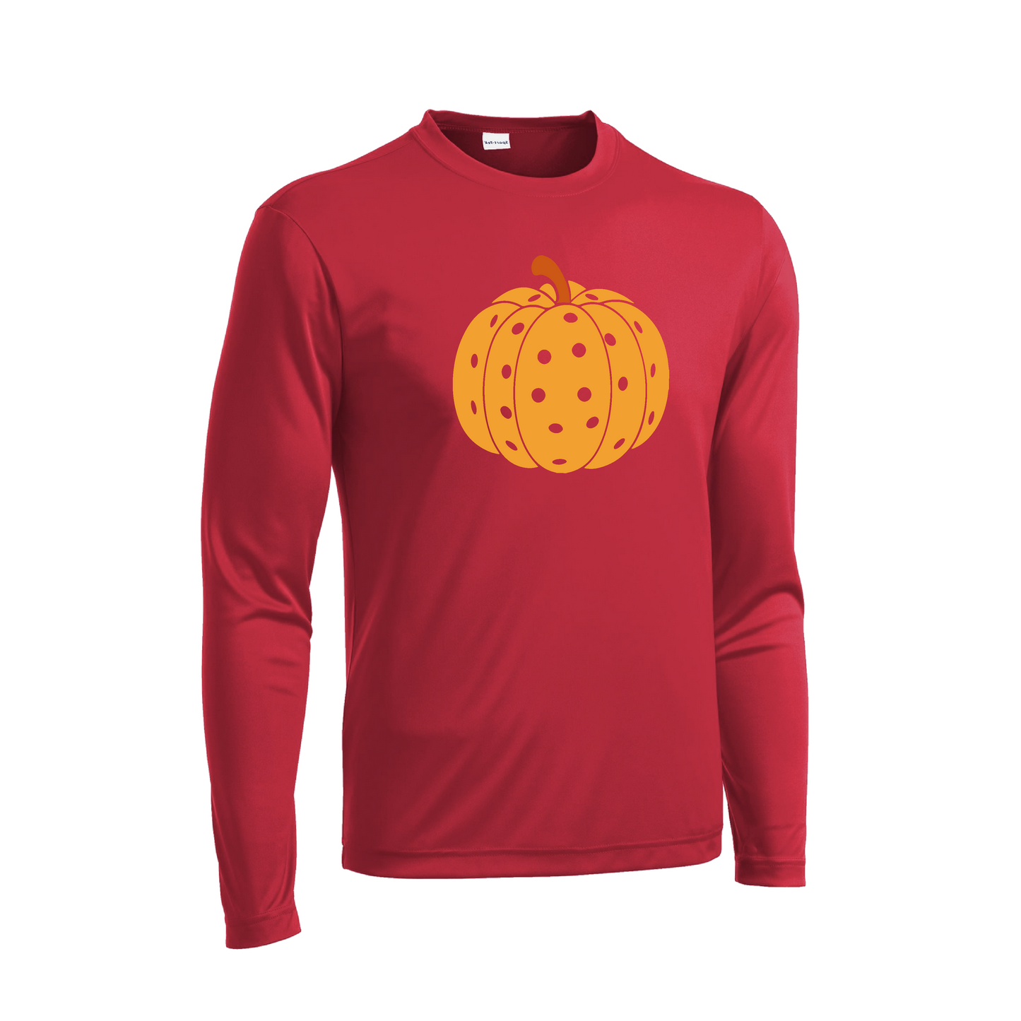 Pumpkin Pickleball  | Men's Long Sleeve Athletic Shirt | 100% Polyester