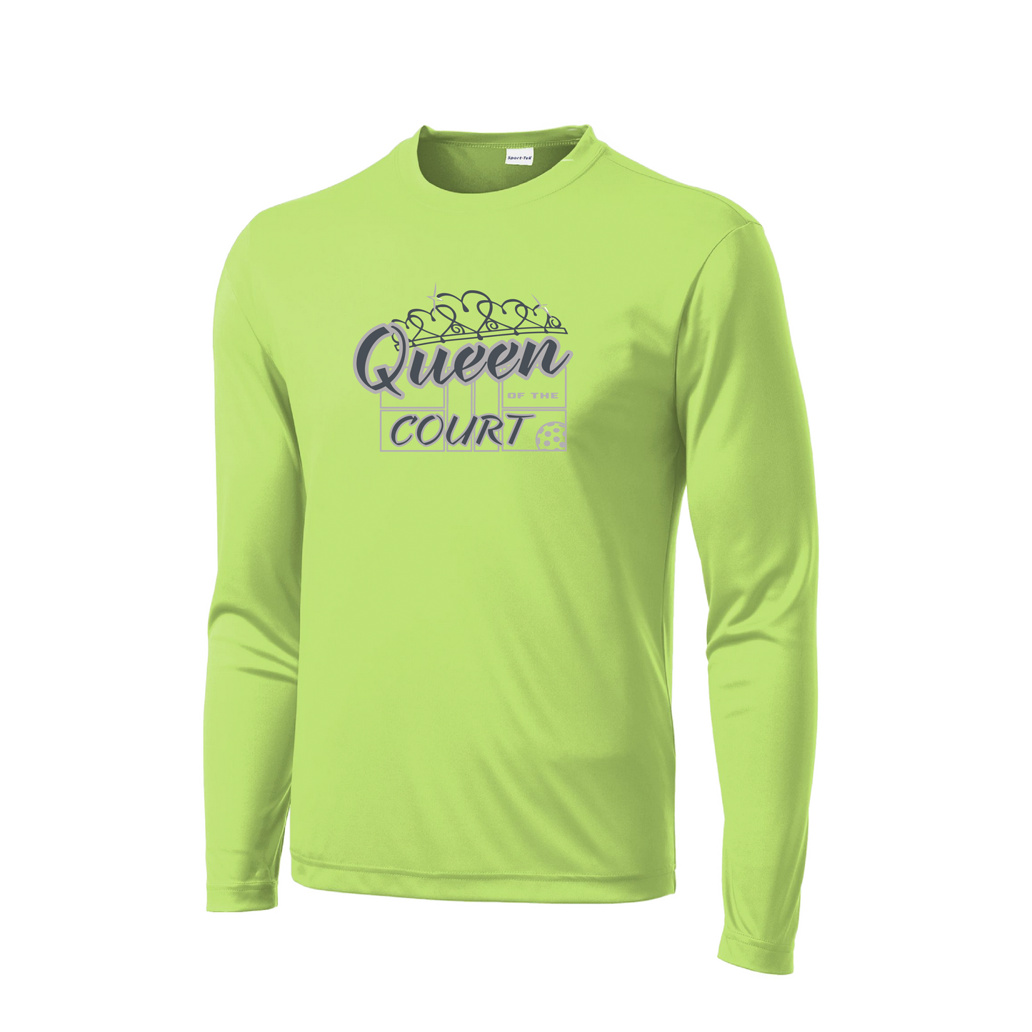Queen Of The Court | Men's Long Sleeve Pickleball Shirt | 100% Polyester