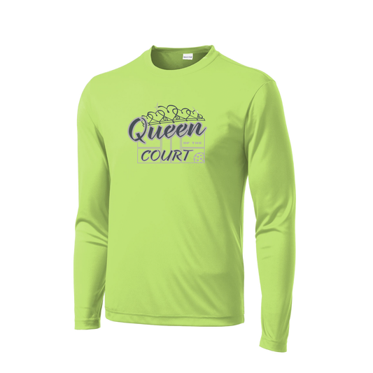 Queen Of The Court | Men's Long Sleeve Pickleball Shirt | 100% Polyester