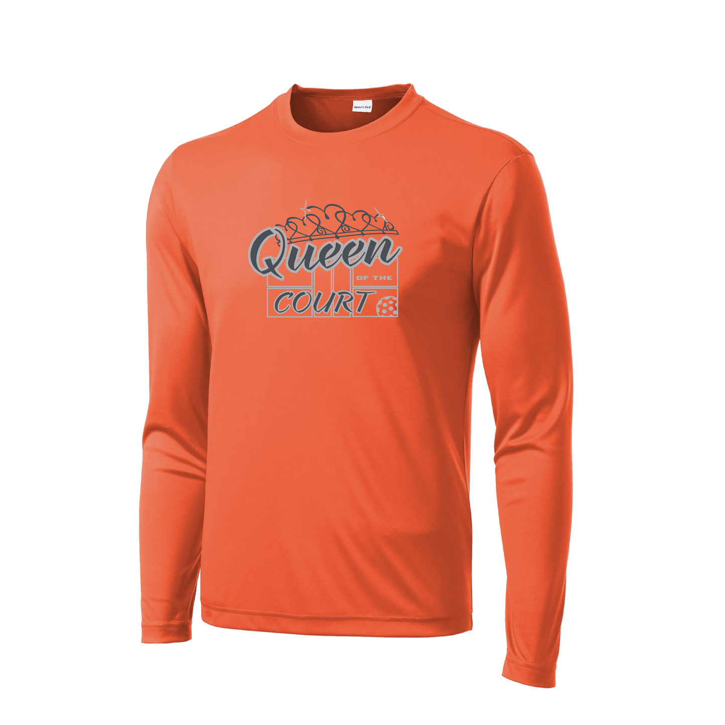 Queen Of The Court | Men's Long Sleeve Pickleball Shirt | 100% Polyester