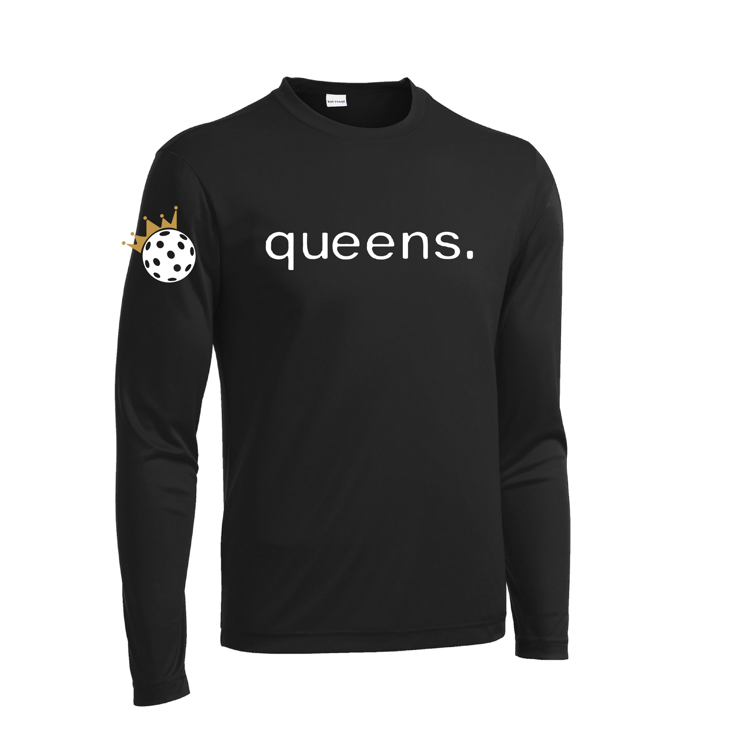 Pickleball Queens Crown | Men's Long Sleeve Pickleball Shirt | 100% Polyester