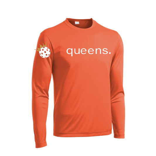 Pickleball Queens Crown | Men's Long Sleeve Pickleball Shirt | 100% Polyester