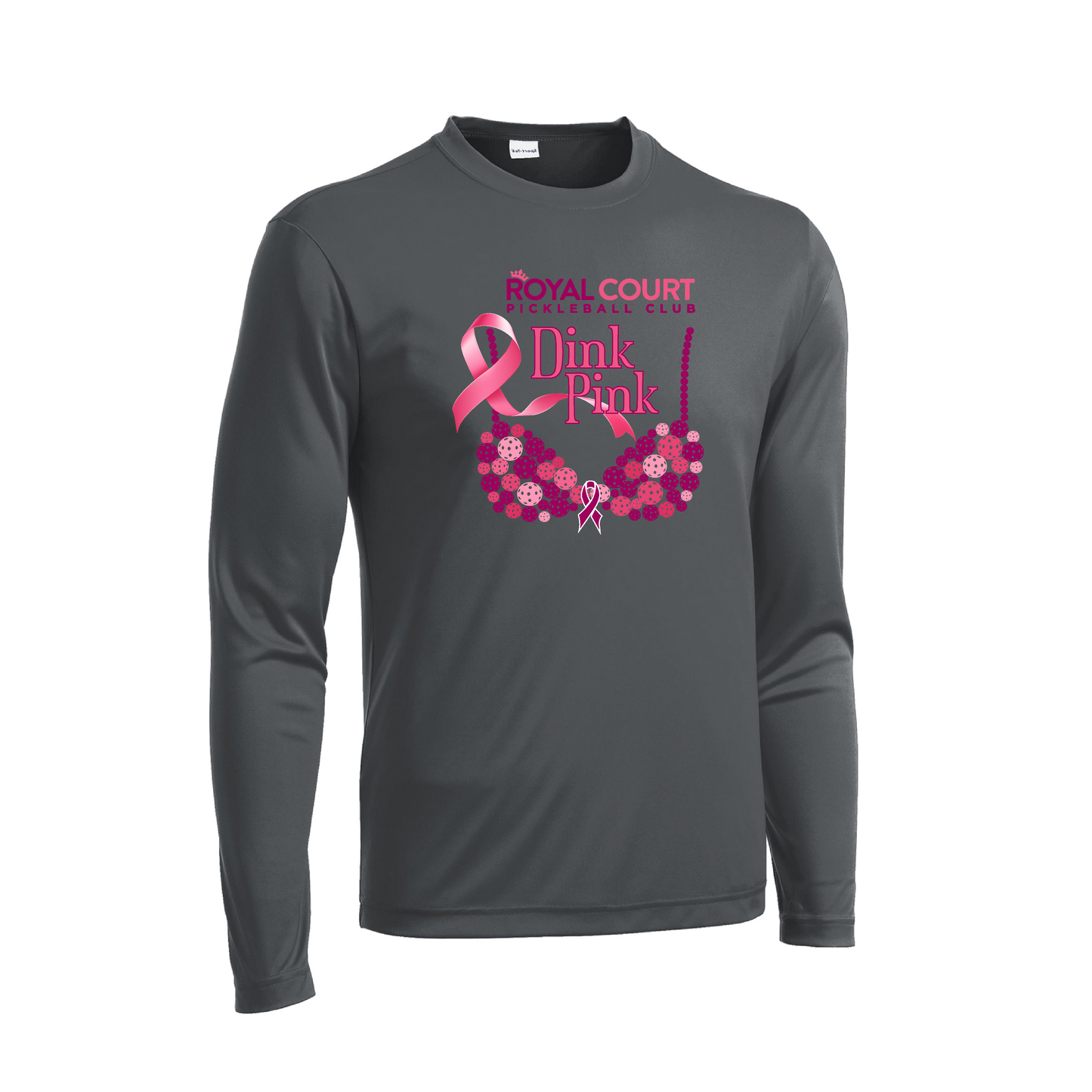 Royal Court Dink Pink | Men's Long Sleeve Athletic Shirt | 100% Polyester