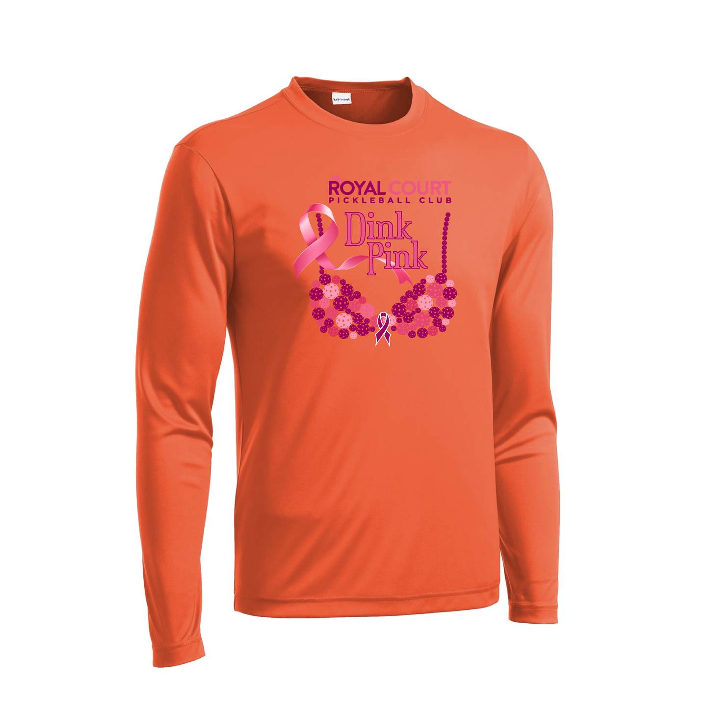 Royal Court Dink Pink | Men's Long Sleeve Athletic Shirt | 100% Polyester