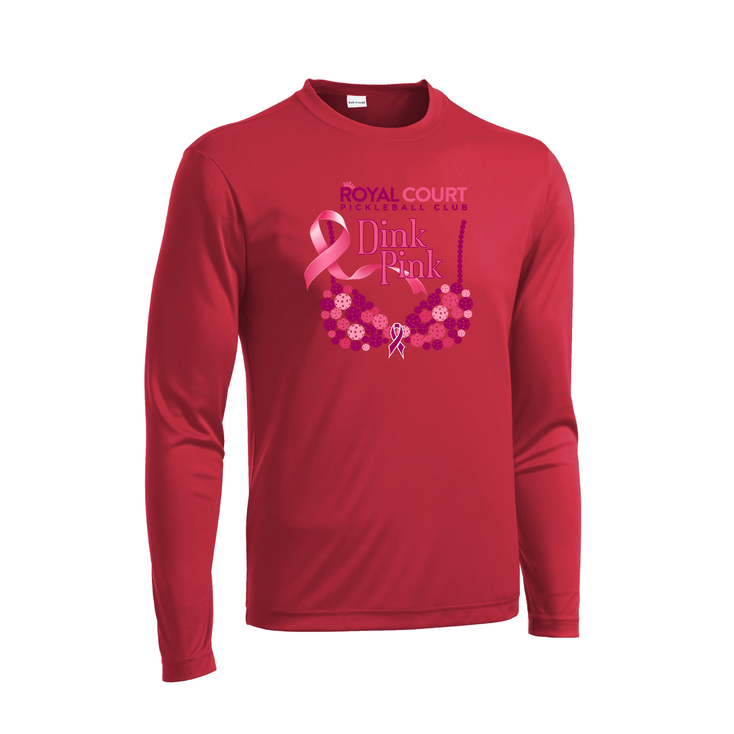 Royal Court Dink Pink | Men's Long Sleeve Athletic Shirt | 100% Polyester