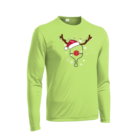 Rudolph The Pickling Reindeer Paddle | Men's Long Sleeve Athletic Shirt | 100% Polyester