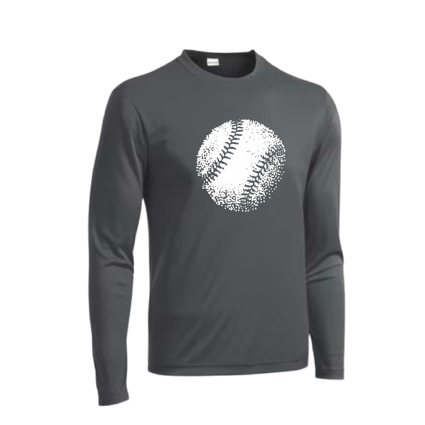 Retro Baseball | Men's Long Sleeve Athletic Baseball Performance T-Shirt | 100% Polyester