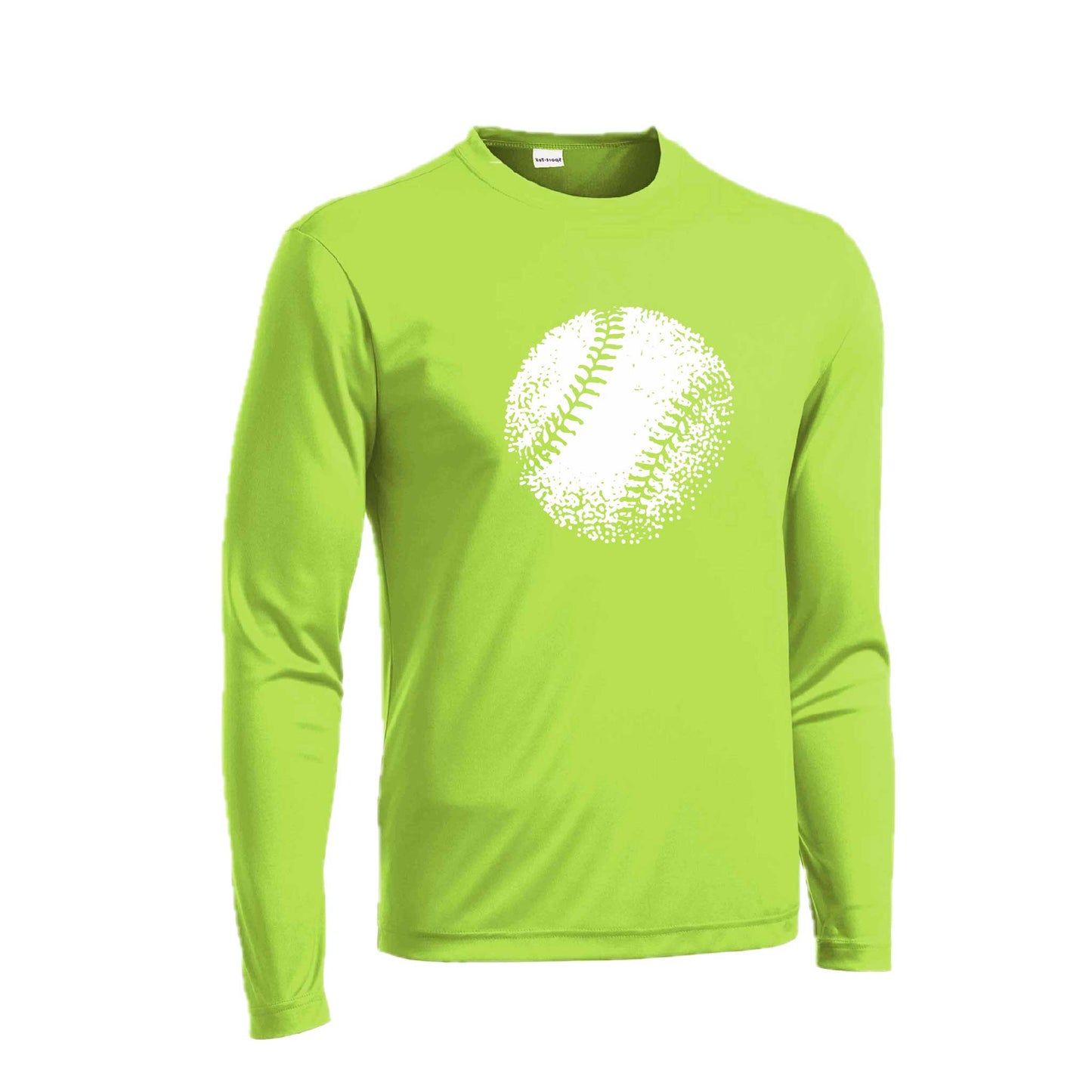 Retro Baseball | Men's Long Sleeve Athletic Baseball Performance T-Shirt | 100% Polyester