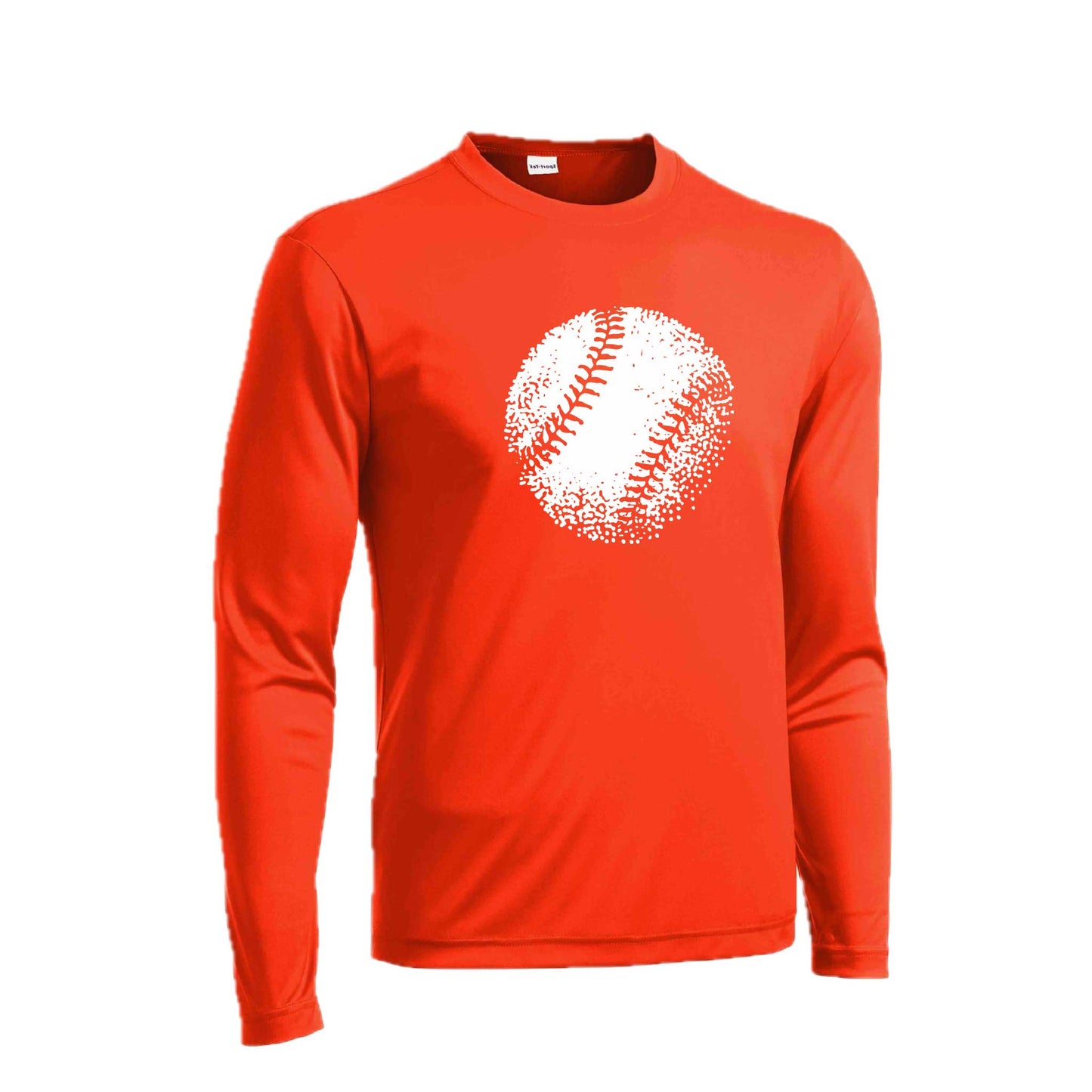 Retro Baseball | Men's Long Sleeve Athletic Baseball Performance T-Shirt | 100% Polyester