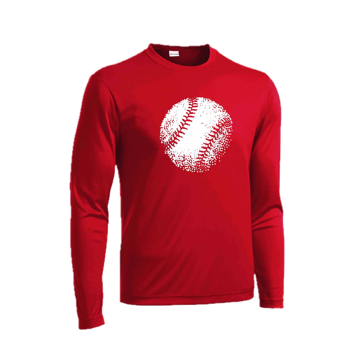 Retro Baseball | Men's Long Sleeve Athletic Baseball Performance T-Shirt | 100% Polyester