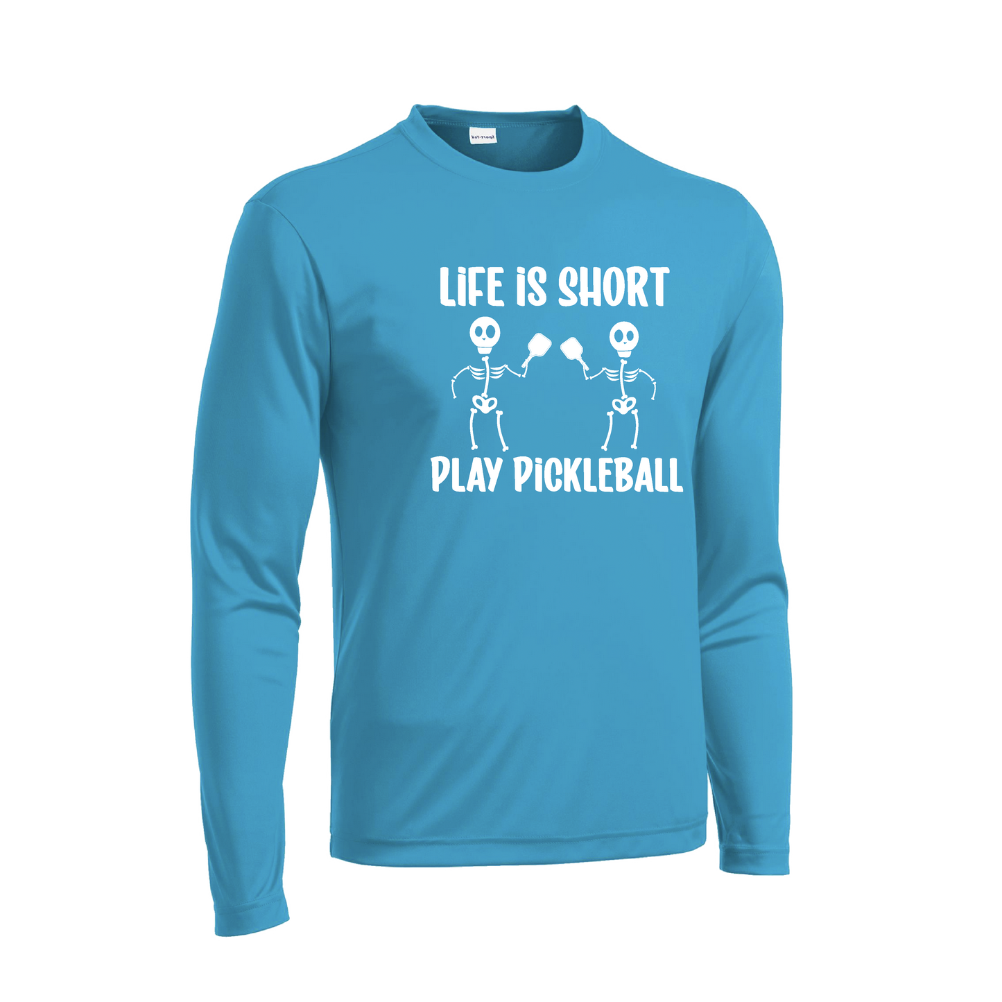 Life Is Short Skeletons | Men's Long Sleeve Athletic Shirt | 100% Polyester