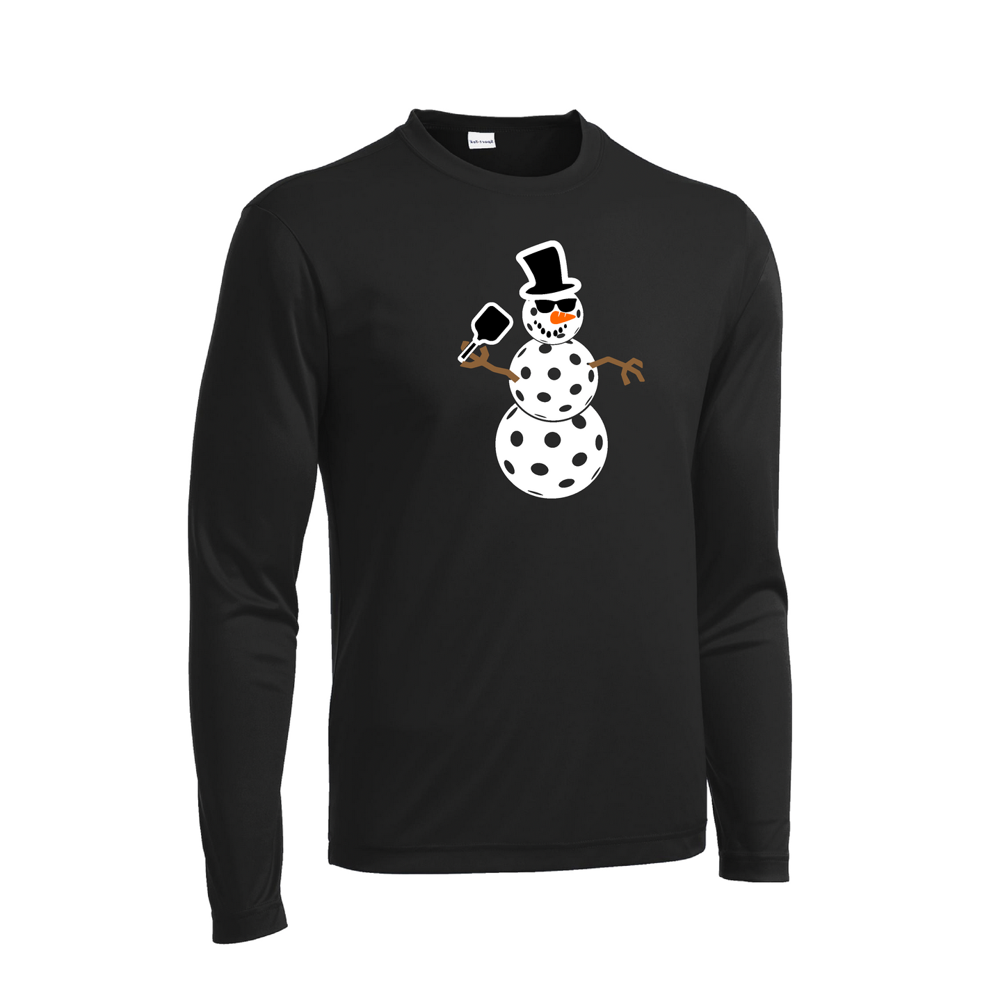 Frosty The Dinking Snowman | Men's Long Sleeve Athletic Shirt | 100% Polyester