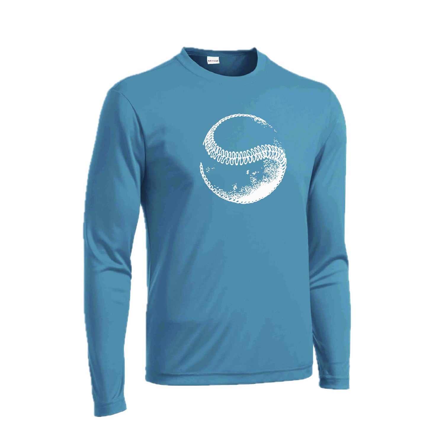 Retro Curveball | Men's Long Sleeve Athletic Baseball Performance T-Shirt | 100% Polyester