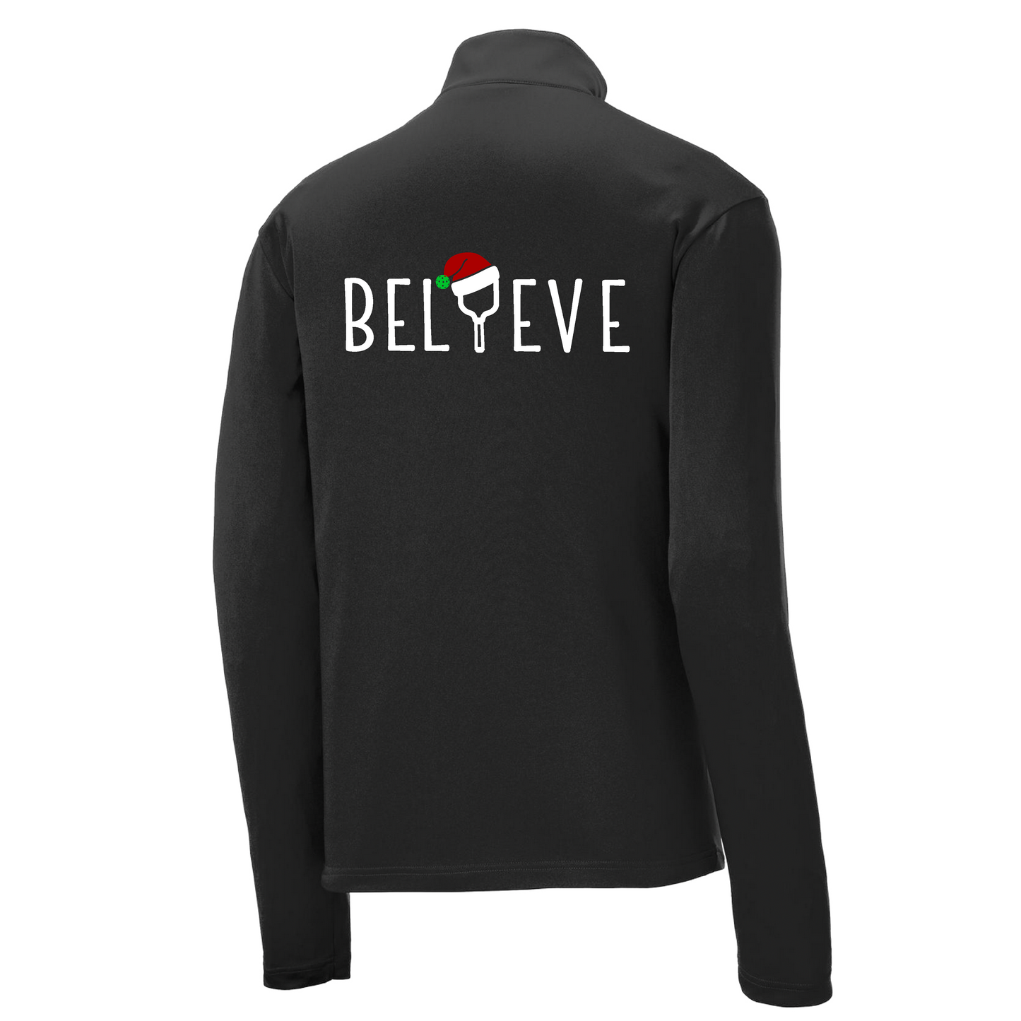 Believe | Men's 1/4 Zip Long Sleeve Pullover Athletic Shirt | 100% Polyester