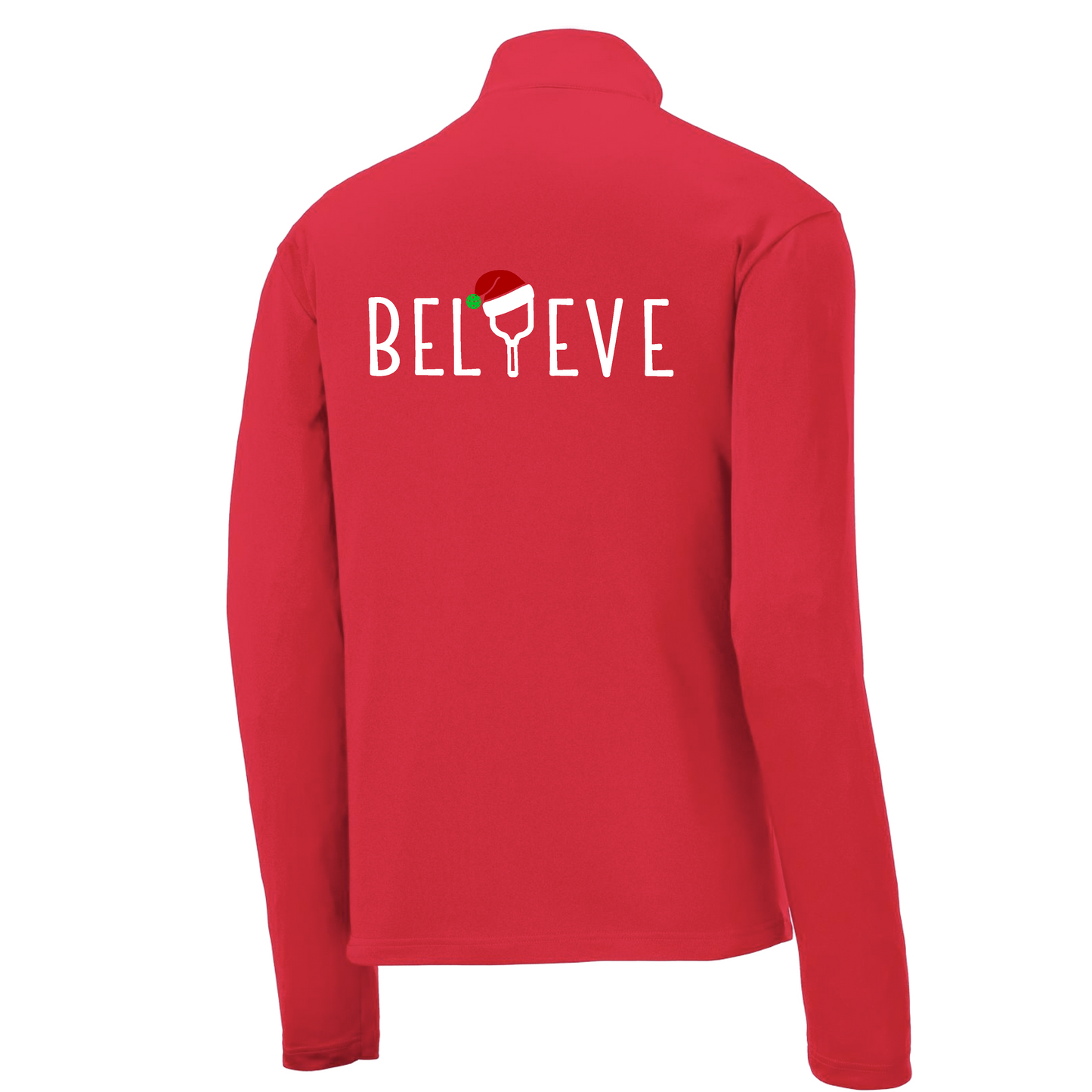 Believe | Men's 1/4 Zip Long Sleeve Pullover Athletic Shirt | 100% Polyester