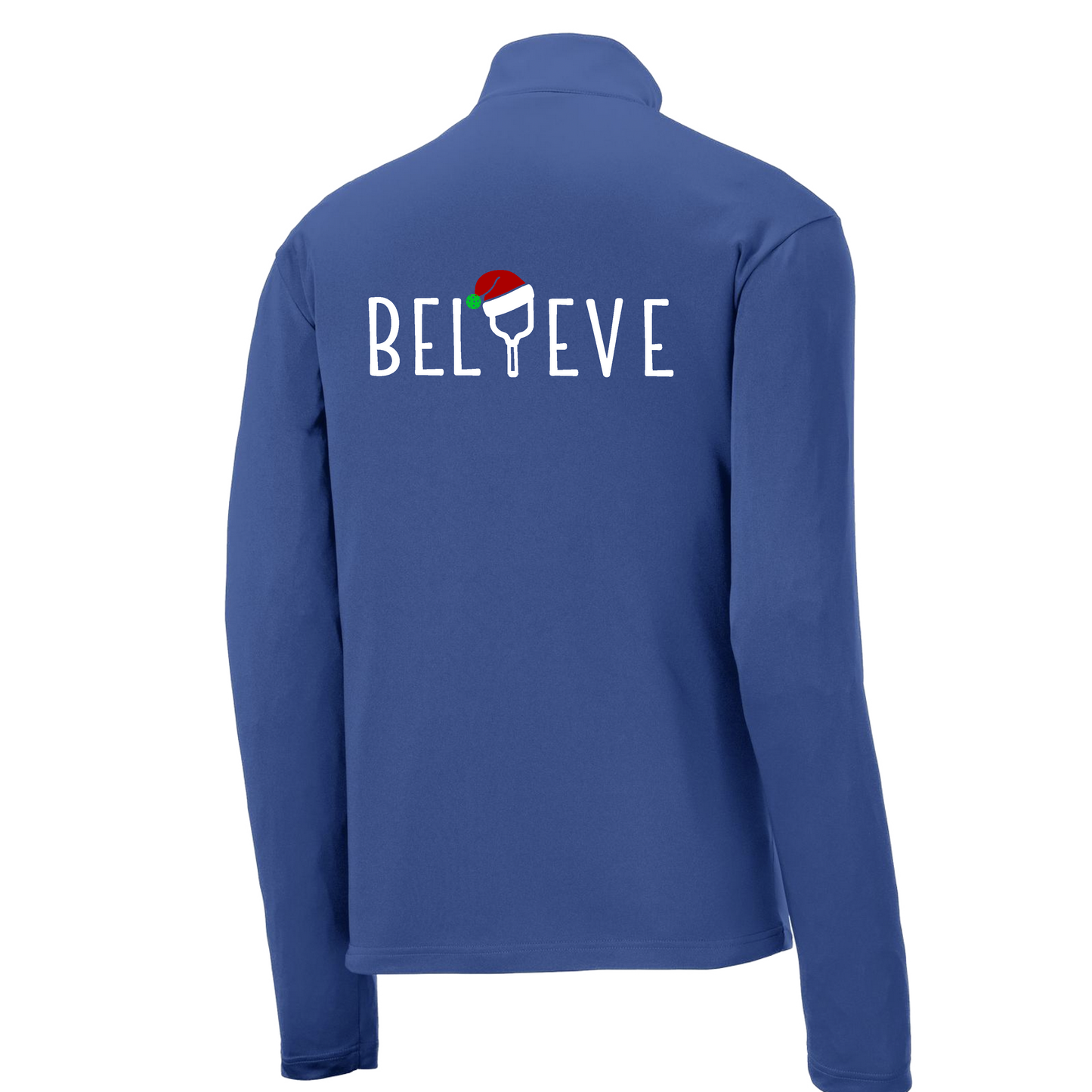 Believe | Men's 1/4 Zip Long Sleeve Pullover Athletic Shirt | 100% Polyester